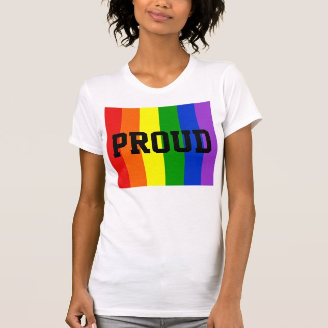 Proud Gay Rainbow Shirt (Vorderseite)