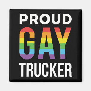 Proud Gay Trucker Magnet