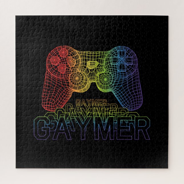 Proud Gaymer, Gay Pride Gaming Puzzle (Vertikal)