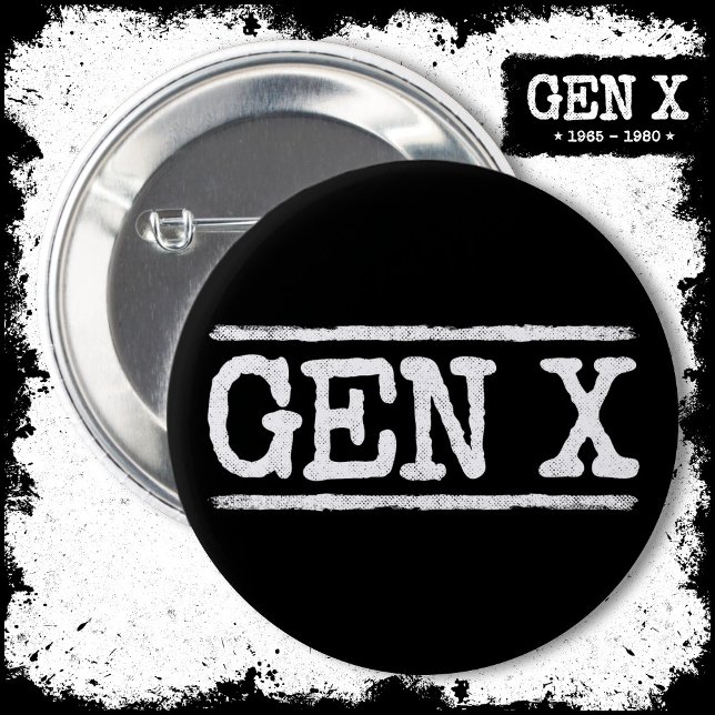 Proud Gen X Gen Xer Generation X Gen X X Button (Von Creator hochgeladen)