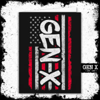 Proud Gen Xer Generation X American Flag Gen X