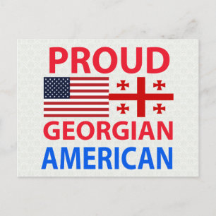 Proud-Georgian-Amerikaner Postkarte