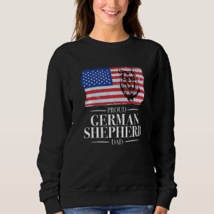 Proud German Shepherd Vater Usa Flag Hund Sweatshirt