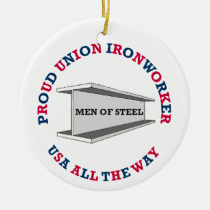 Proud Gewerkschaft Ironworker Keramikornament