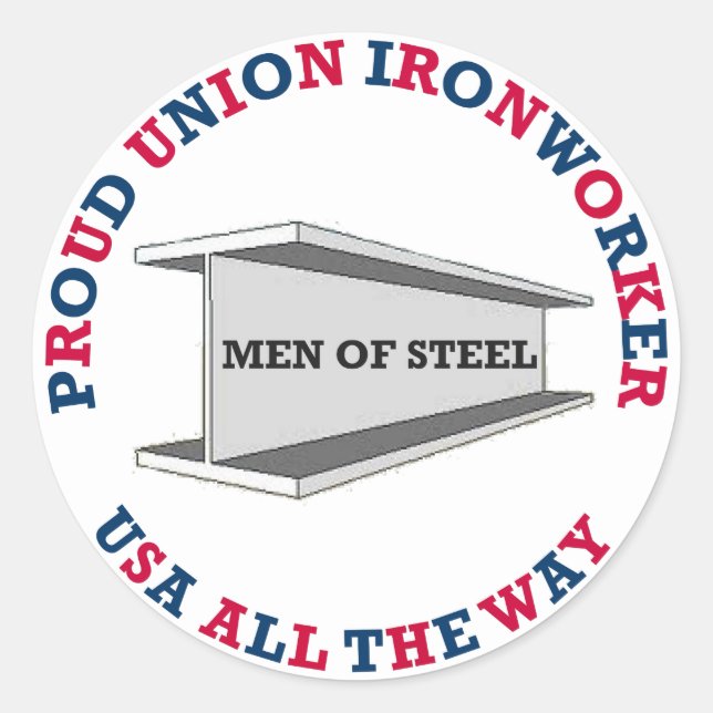 Proud Gewerkschaft Ironworker USA Aufkleber (Vorderseite)