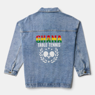 Proud Ghana Table Tennis Ghanian Ping Pong Unterst Jeansjacke
