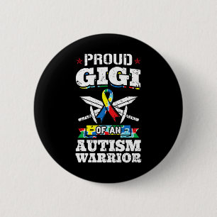 Proud Gigi von einem Autismus Krieger Sensibilisie Button