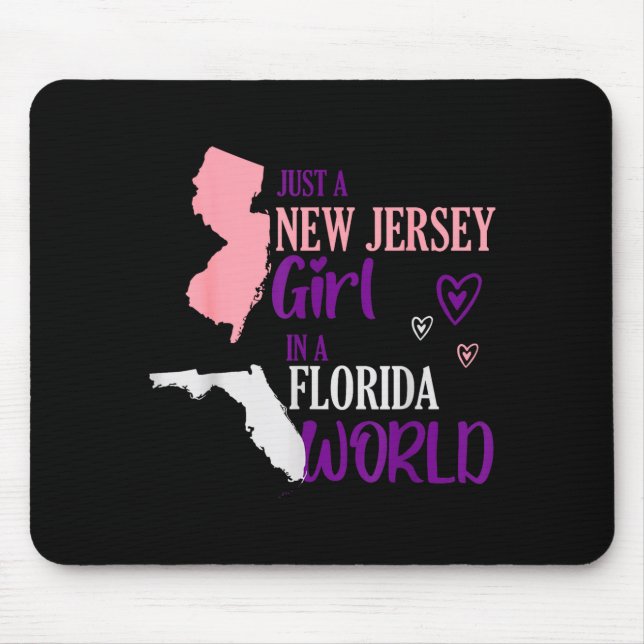 Proud Girl Design Just A New Jersey Girl In A Flor Mousepad (Vorne)