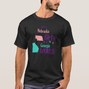 Proud Girl Design Nur ein Nebraska-Mädchen in Geor T-Shirt
