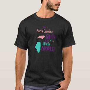 Proud Girl Design Nur ein North Carolina Mädchen i T-Shirt