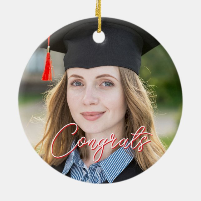 Proud Girlfriend of A 2026 Graduation Party Custom Keramik Ornament (Hinten)