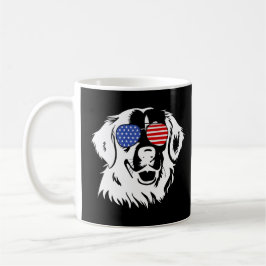 Proud Golden Retriever American Flag Sonnenbrille Kaffeetasse