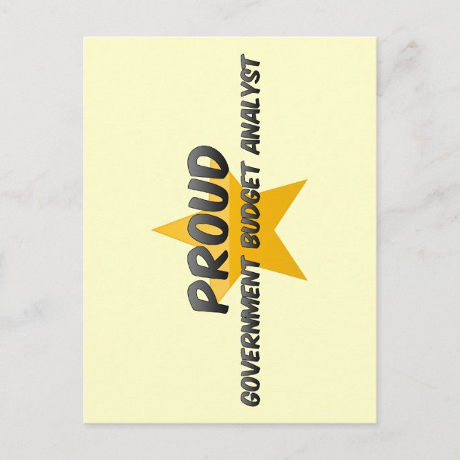 Proud Government Budget Analyst Postkarte (Vorderseite)