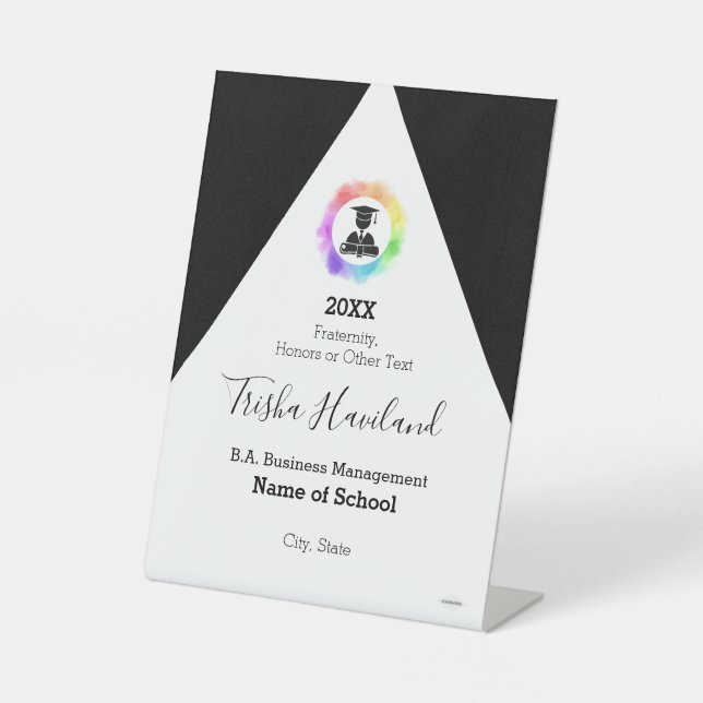 Proud Graduate Display HAMbWG Pedestal Sign Sockelschild (Vorderseite)