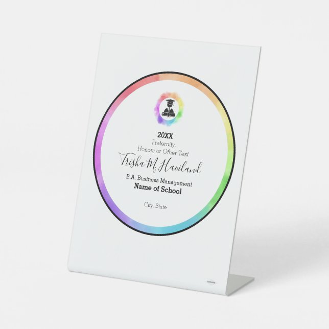 Proud Graduate Display HAMbWG Pedestal Sign Sockelschild (Vorderseite)