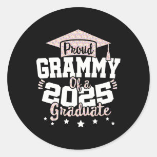 Proud Grammy eines 2025 Graduate Cl 25 Senior Grad Runder Aufkleber