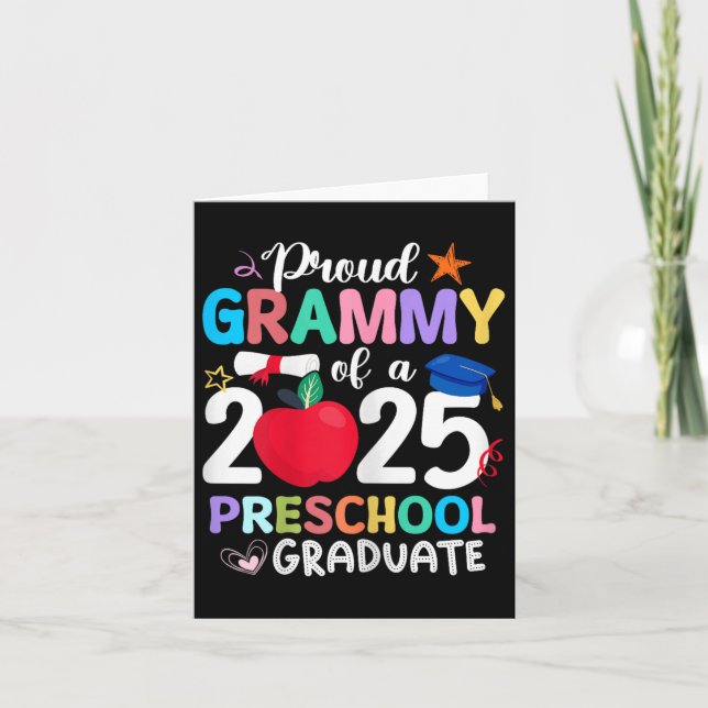 Proud Grammy of 2025 Vorschool Abschluss Graduate Karte (Vorderseite)