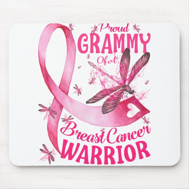 Proud Grammy of a Brustkrebs Warrior Awareness Mousepad (Vorne)
