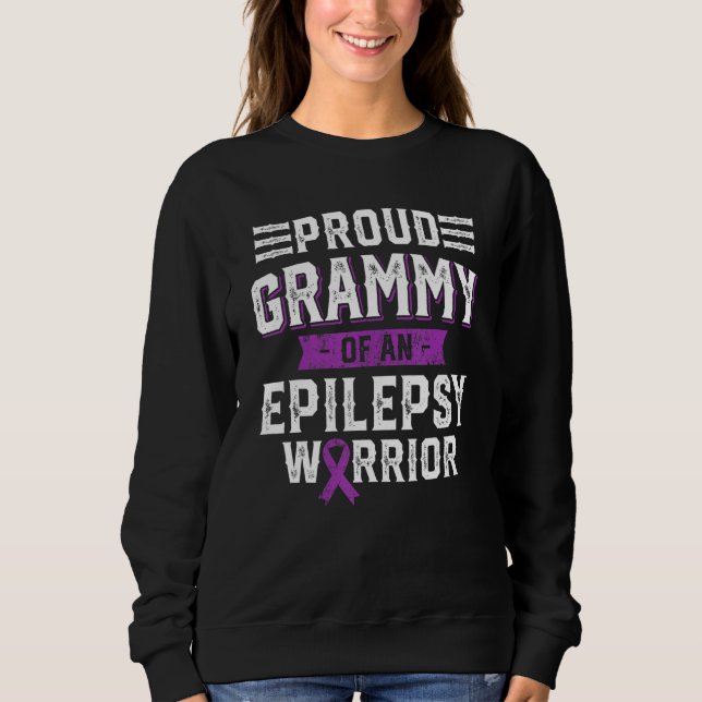 Proud Grammy Of An Epilepsy Warrior Awareness Mont Sweatshirt (Vorderseite)