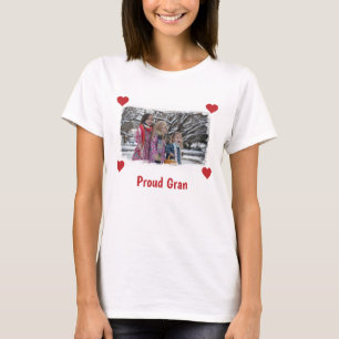 Proud Gran Liebe Oma Foto Pinselstrich Effekte T-Shirt