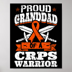 Proud Granddad eines CRPS-Kriegers RSD Awareness R Poster