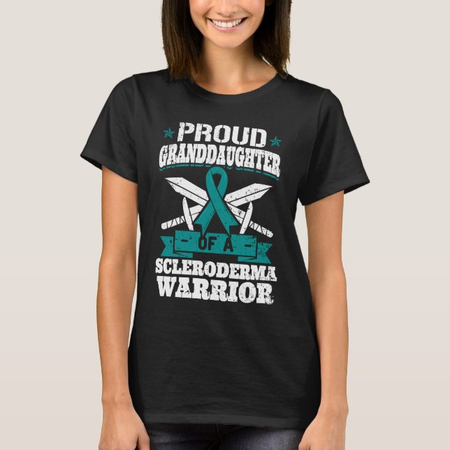 Proud Granddaughter Of A Scleroderma Warrior Aware T-Shirt (Vorderseite)