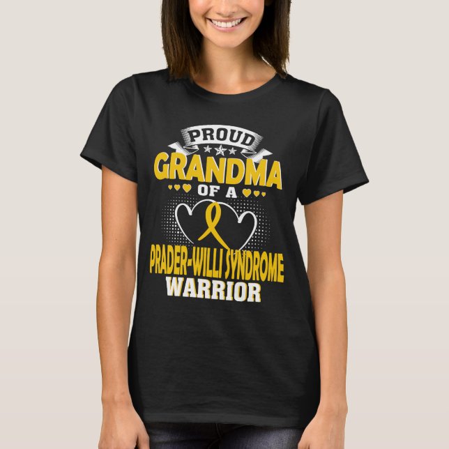 PROUD GRANDMA EINES PRADER WILLI SYNDROM-KRITERIUM T-Shirt (Vorderseite)