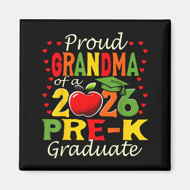 Proud grandma of 2026 pre-k graduate mothers day magnet (Vorne)