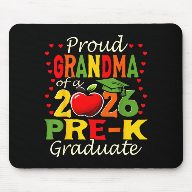 Proud grandma of 2026 pre-k graduate mothers day mousepad (Vorne)