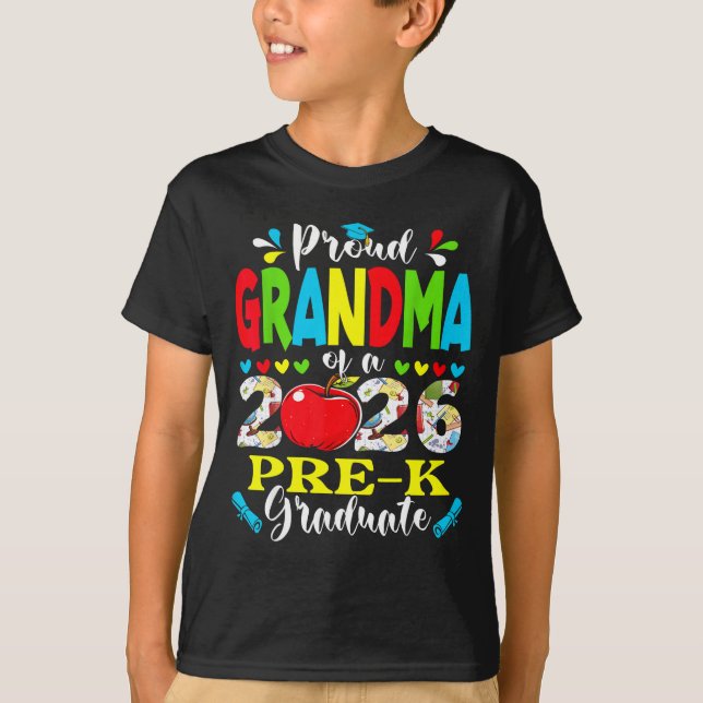 Proud grandma of 2026 pre-k graduate mothers day T-Shirt (Vorderseite)