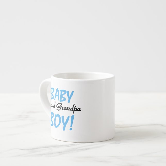 Proud Grandpa Baby Boy T - Shirt und Geschenke Espressotasse (Vorderseite Links)