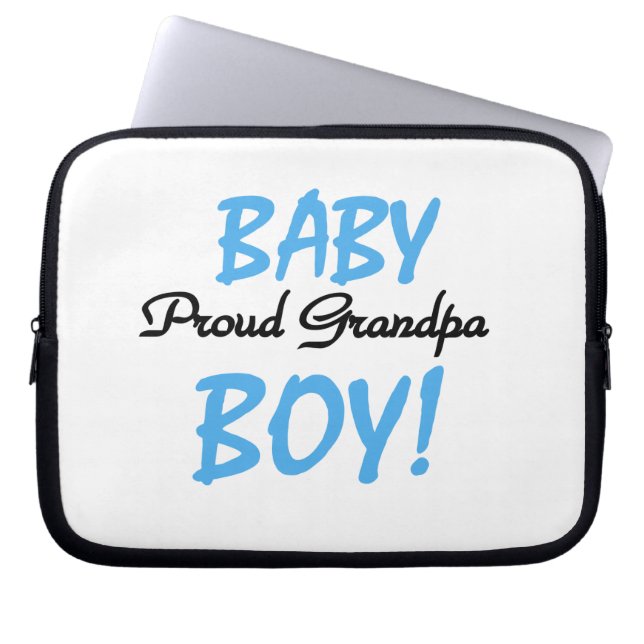 Proud Grandpa Baby Boy T - Shirt und Geschenke Laptopschutzhülle (Vorderseite)