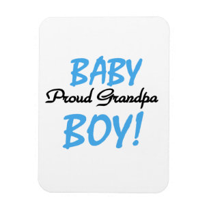 Proud Grandpa Baby Boy T - Shirt und Geschenke Magnet