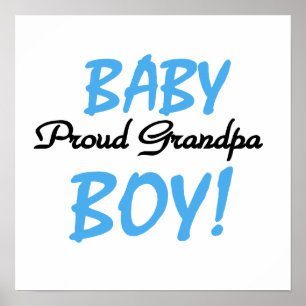 Proud Grandpa Baby Boy T - Shirt und Geschenke Poster