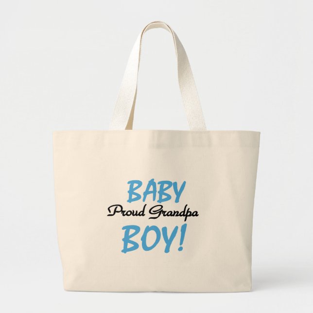 Proud Grandpa Baby Boy Tshirts und Geschenke Jumbo Stoffbeutel (Vorne)