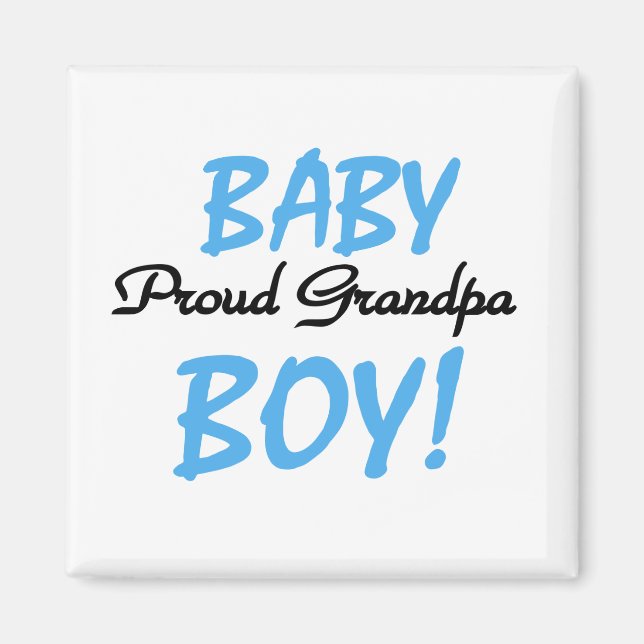 Proud Grandpa Baby Boy Tshirts und Geschenke Magnet (Vorne)