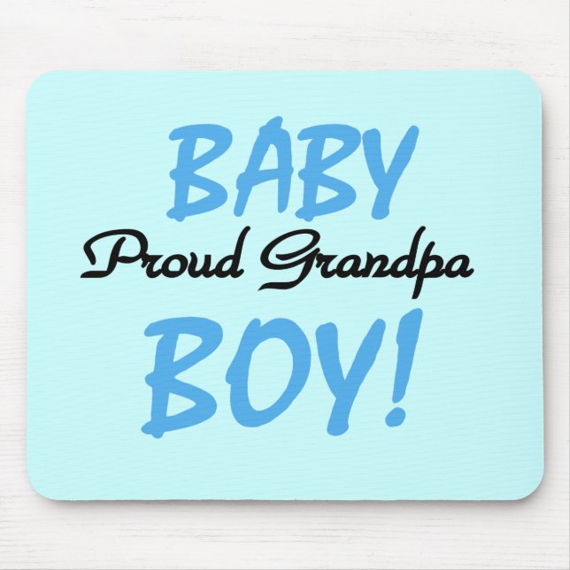 Proud Grandpa Baby Boy Tshirts und Geschenke Mousepad (Vorne)