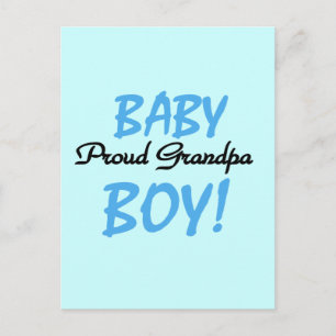 Proud Grandpa Baby Boy Tshirts und Geschenke Postkarte