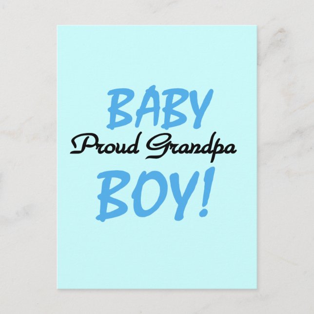 Proud Grandpa Baby Boy Tshirts und Geschenke Postkarte (Vorderseite)