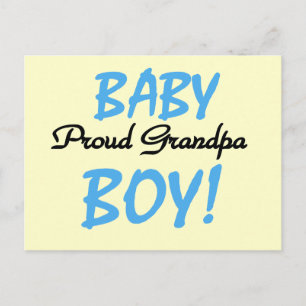 Proud Grandpa Baby Boy Tshirts und Geschenke Postkarte