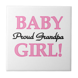 Proud Grandpa Baby Girl Geschenke Fliese