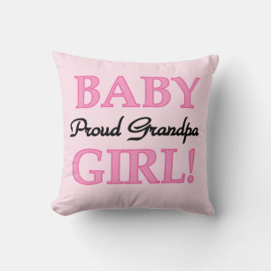 Proud Grandpa Baby Girl Geschenke Kissen