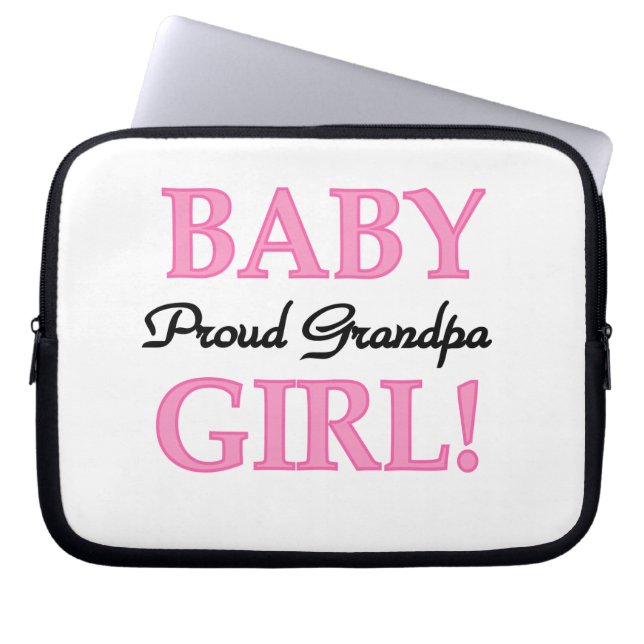 Proud Grandpa Baby Girl Geschenke Laptopschutzhülle (Vorderseite)