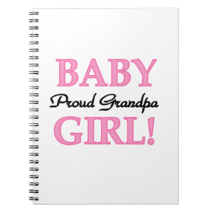 Proud Grandpa Baby Girl Geschenke Notizblock