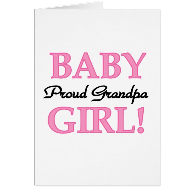 Proud Grandpa Baby Girl T - Shirt und Geschenke (Vorne)