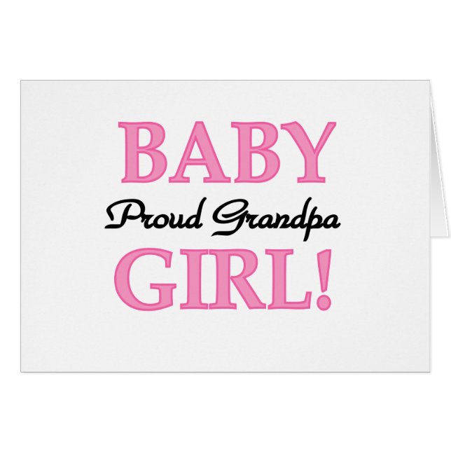 Proud Grandpa Baby Girl T - Shirt und Geschenke (Vorderseite (Horizontal))