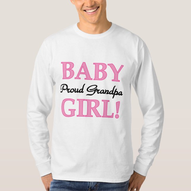 Proud Grandpa Baby Girl T - Shirt und Geschenke (Vorderseite)