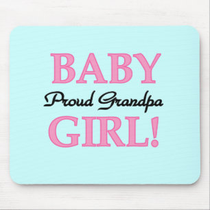 Proud Grandpa Baby Girl T - Shirt und Geschenke Mousepad