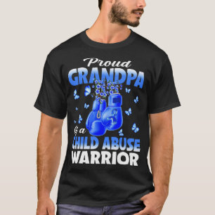 Proud Grandpa eines Kriegers gegen Kindesmissbrauc T-Shirt