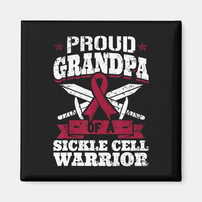 Proud Grandpa eines Sichelzellenkriegers scd Aware Magnet (Vorne)